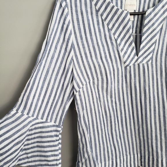Chico's bluebell striped shirt - Picture 3 of 8